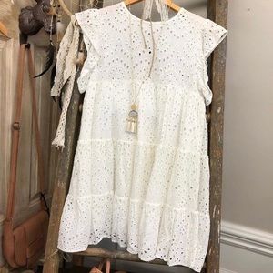 Karlie eyelet white dress or tunic